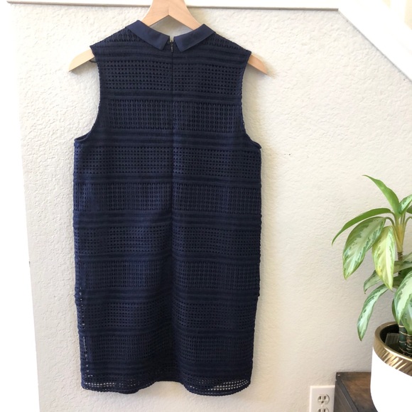 Cupcakes & Cashmere Preppy Navy collared mini dress - Picture 2 of 9